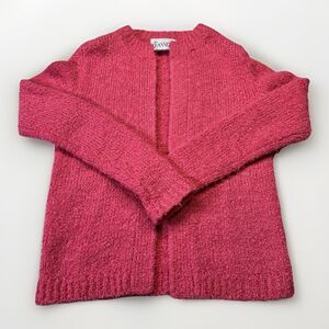 Vintage Tanner Hong Kong Bouclé Knit Cardigan Pink Wool Blend Size S